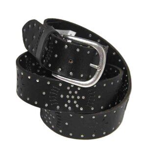 Lucky Brand Black Leather Studded Belt Men's Size Large or 36